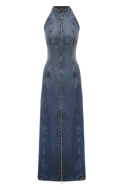 женское джинсовые платье diesel, синее