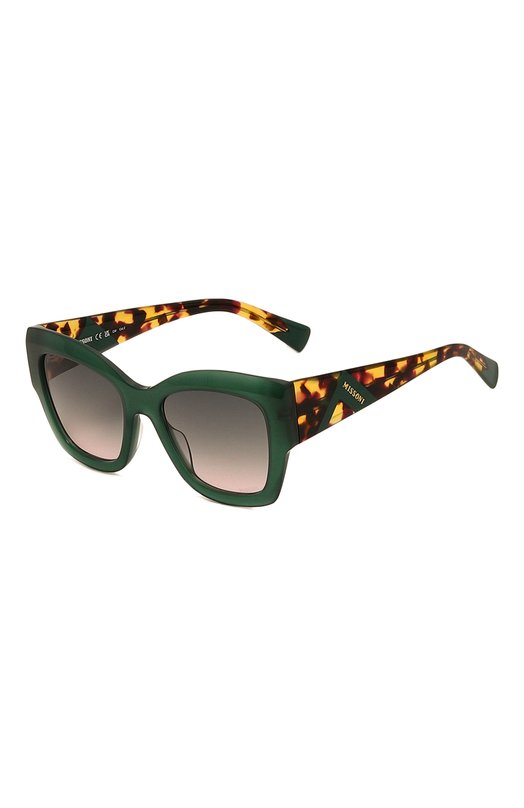женские квадратные солнцезащитные очки missoni, зеленые