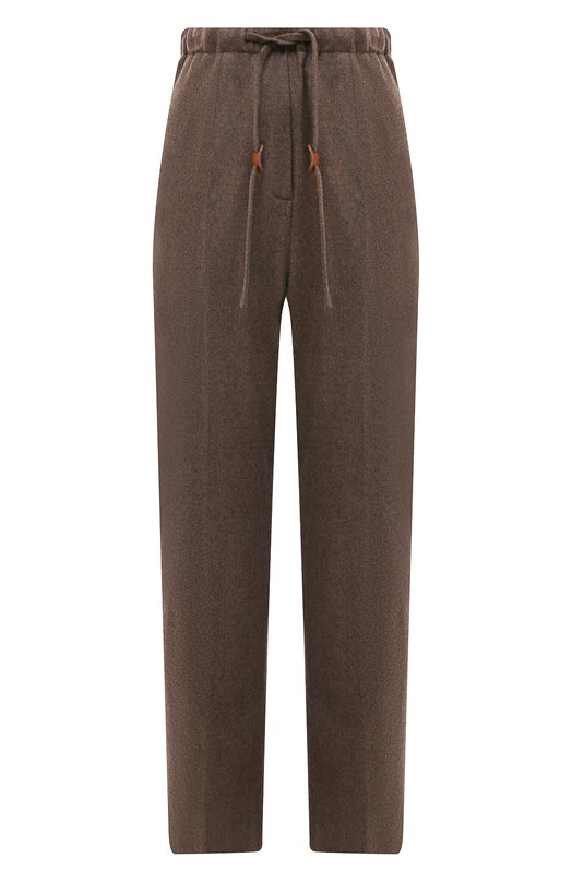 женские шерстяные брюки le17septembre, коричневые
