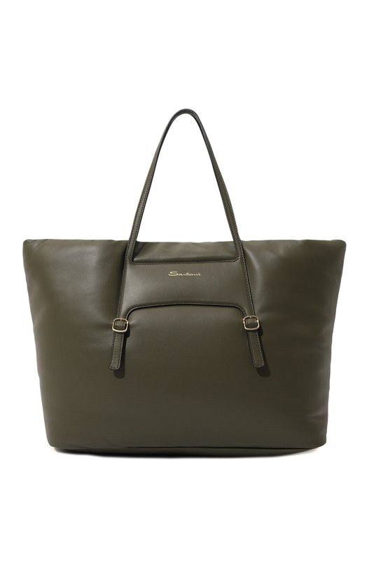 женская сумка-шоперы santoni, зеленая