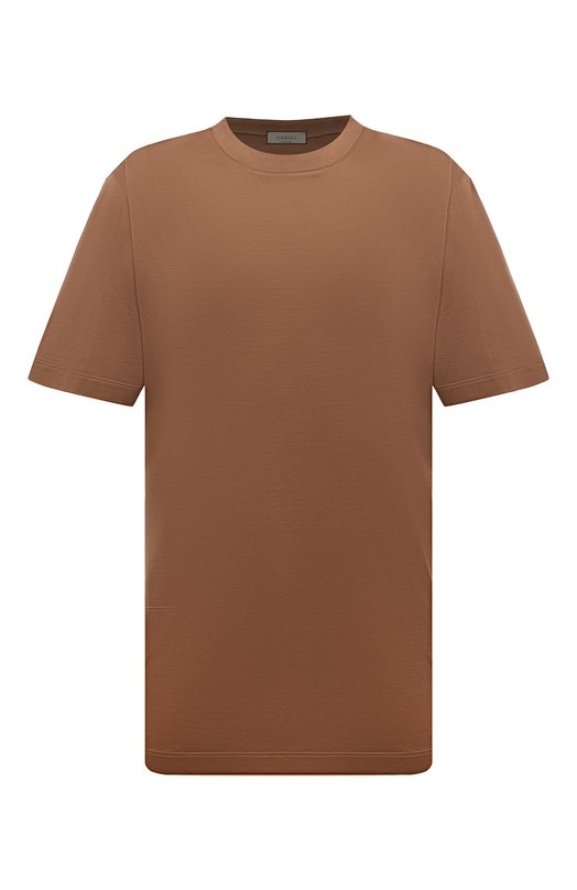 мужская футболка canali, коричневая