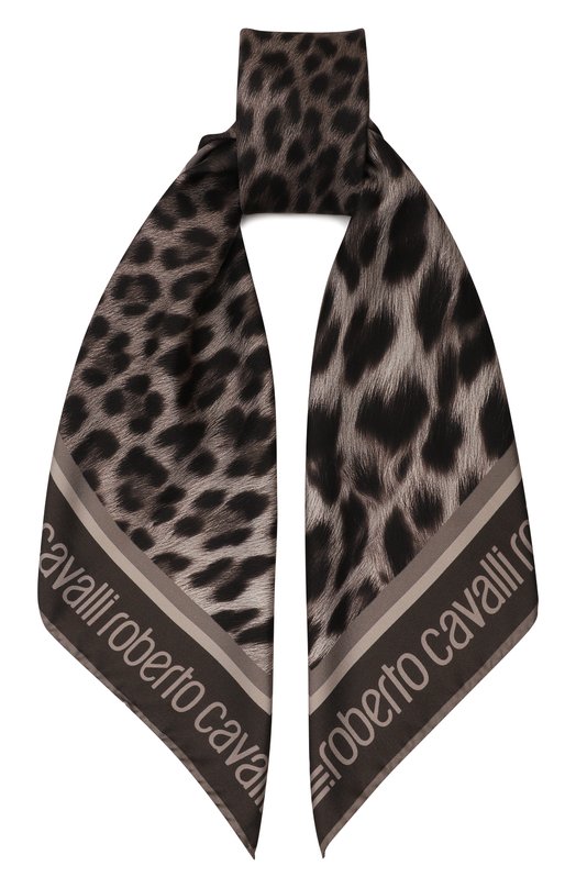 женский шелковые платок roberto cavalli, леопардовый