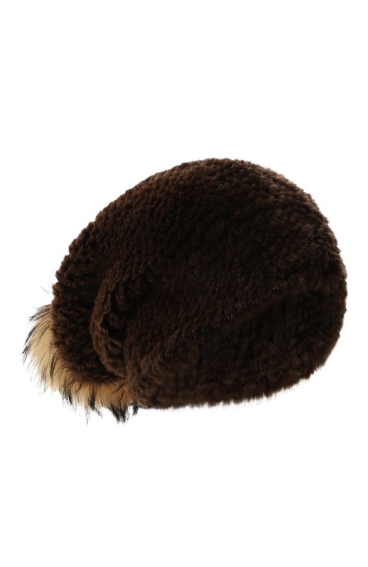 женская шапка с помпоном kussenkovv, коричневая