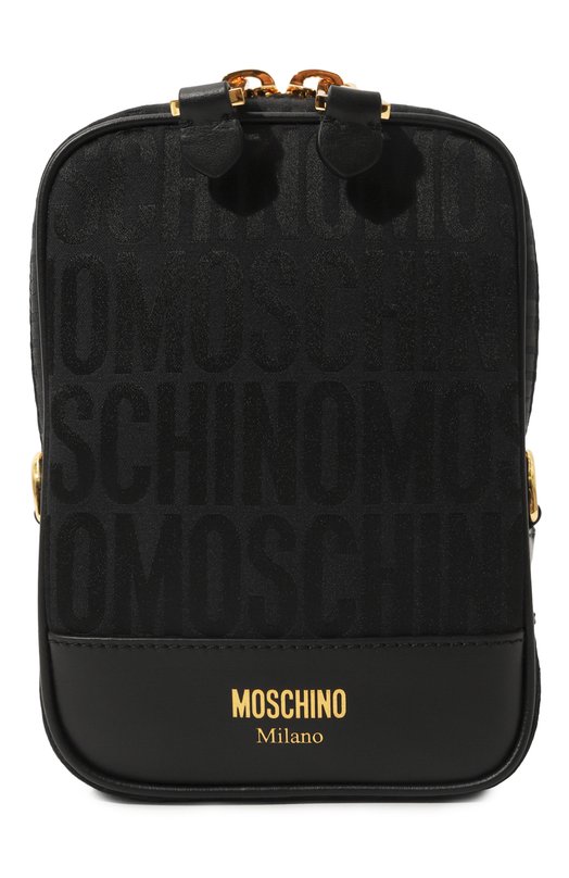мужская текстильные сумка moschino, черная