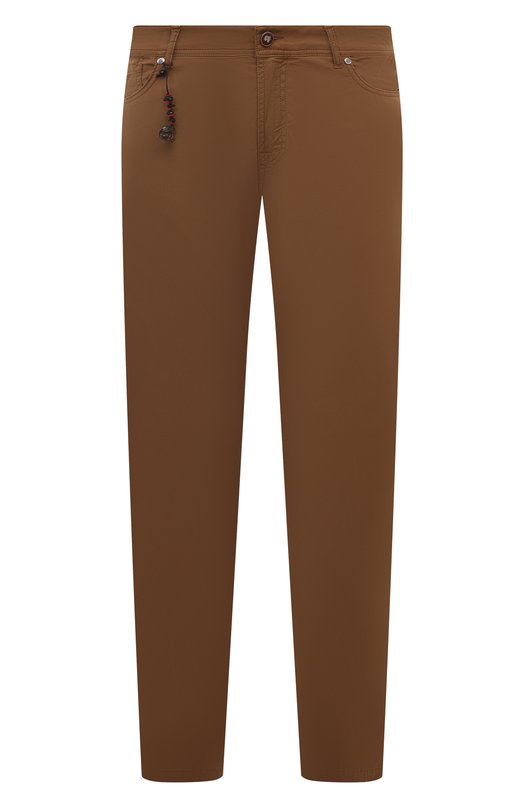 мужские шелковые брюки marco pescarolo, коричневые