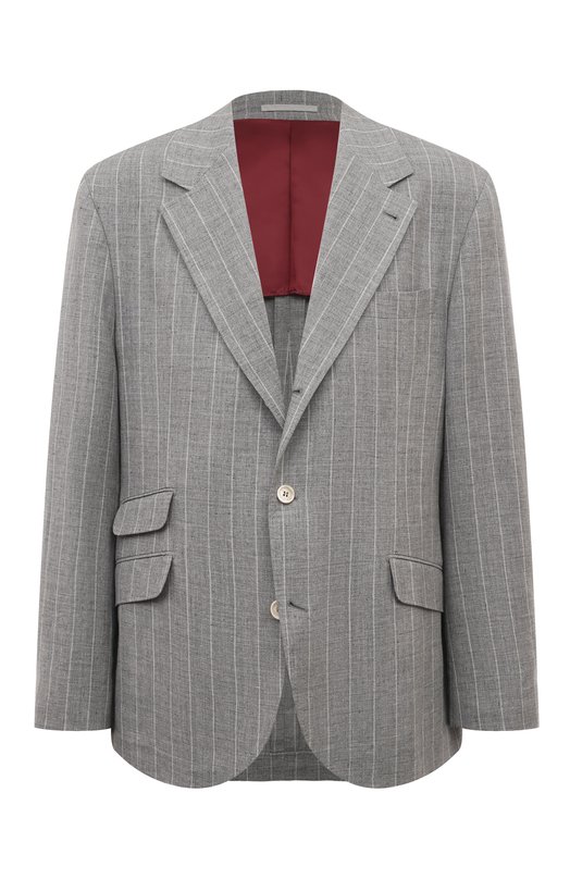 мужской пиджак brunello cucinelli, серый