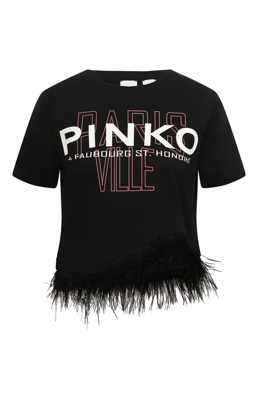 женская футболка pinko, черная