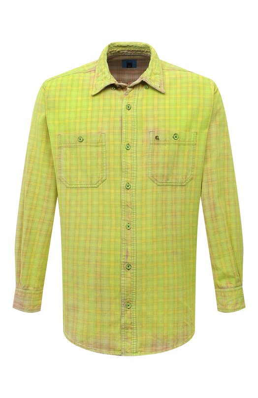 мужская рубашка в клетку notsonormal, желтая