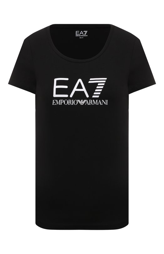 женская футболка ea 7, черная