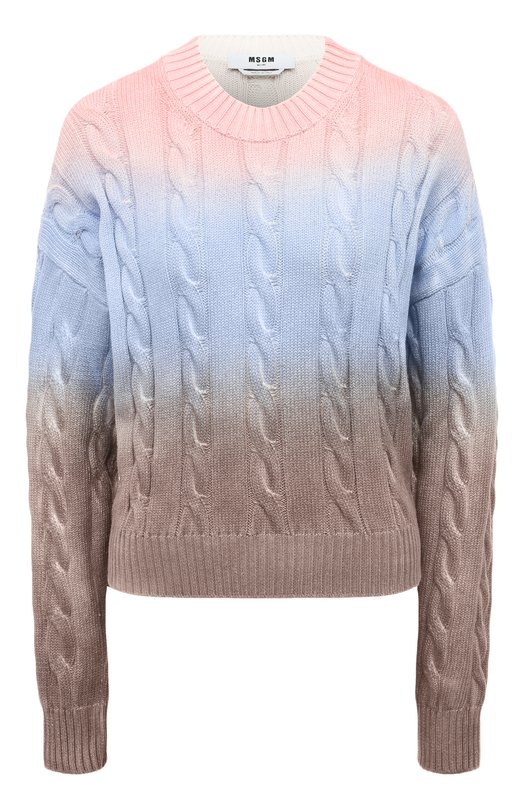 женский пуловер msgm, разноцветный