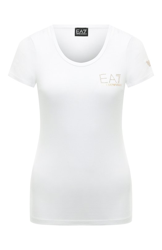 женская футболка ea 7, белая