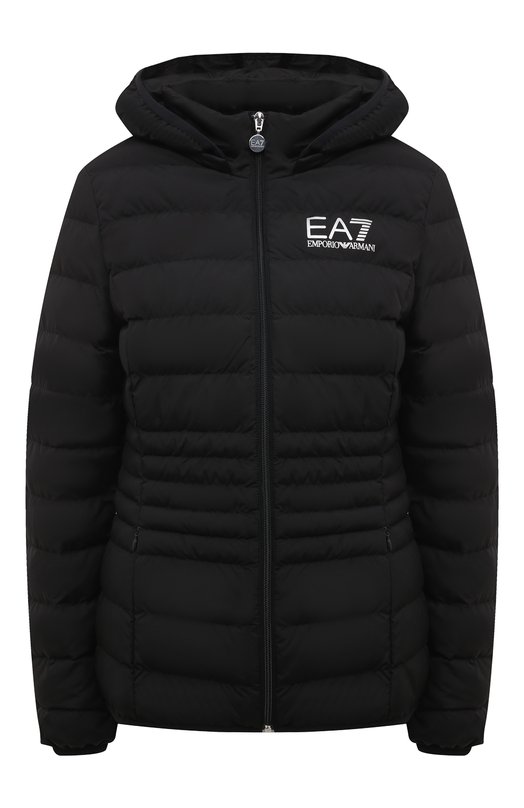 женская утепленные куртка ea 7, черная