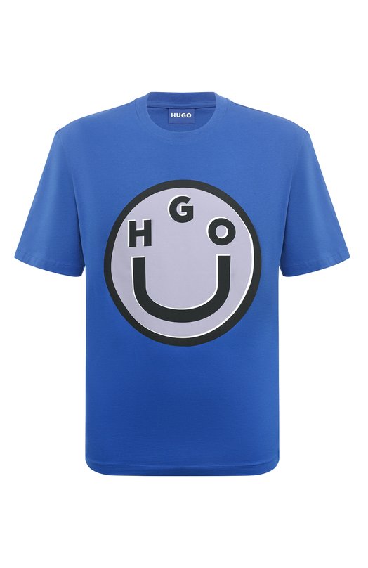 мужская футболка hugo, синяя