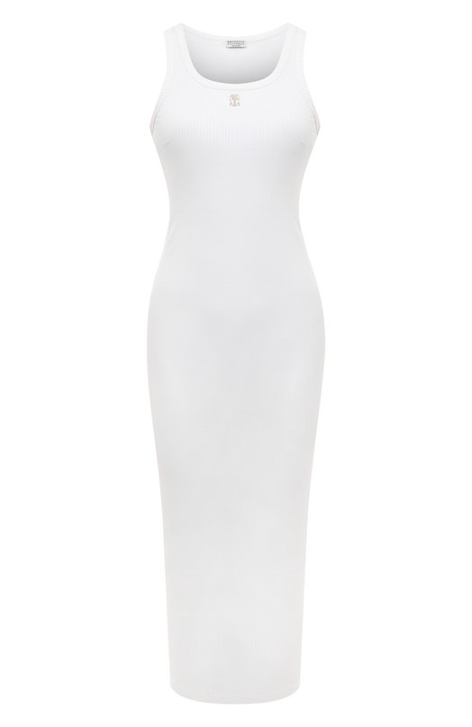женское платье brunello cucinelli, белое