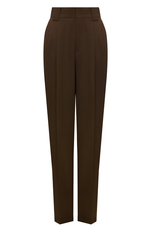 женские шерстяные брюки petar petrov, коричневые