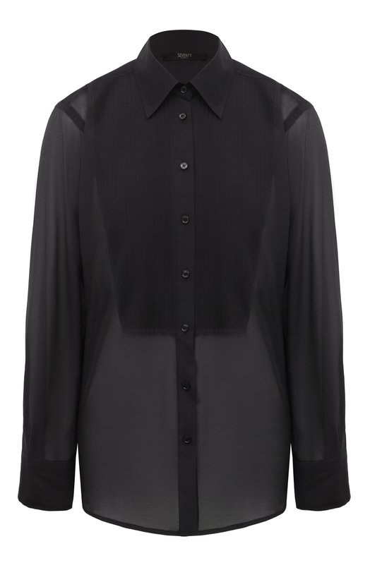 женская шелковые блузка seventy venezia, черная