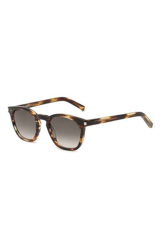 женские квадратные солнцезащитные очки saint laurent, коричневые