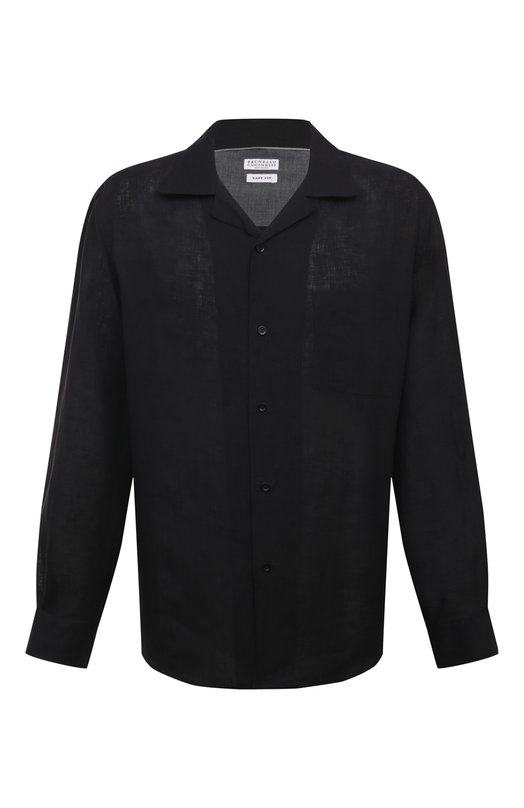 мужская рубашка brunello cucinelli, черная