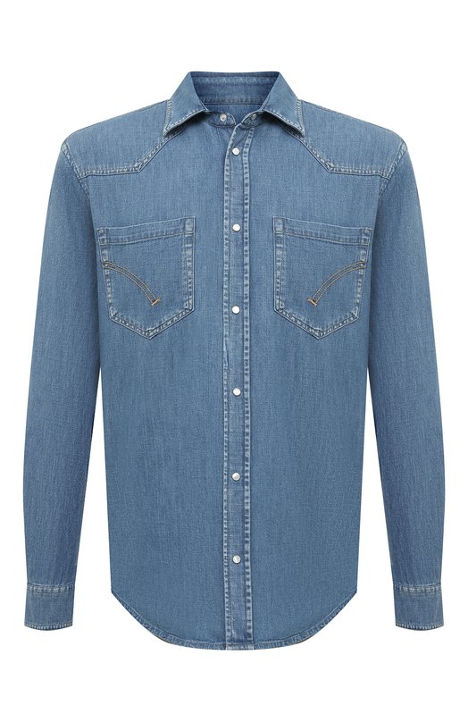 мужская джинсовые рубашка dondup, синяя