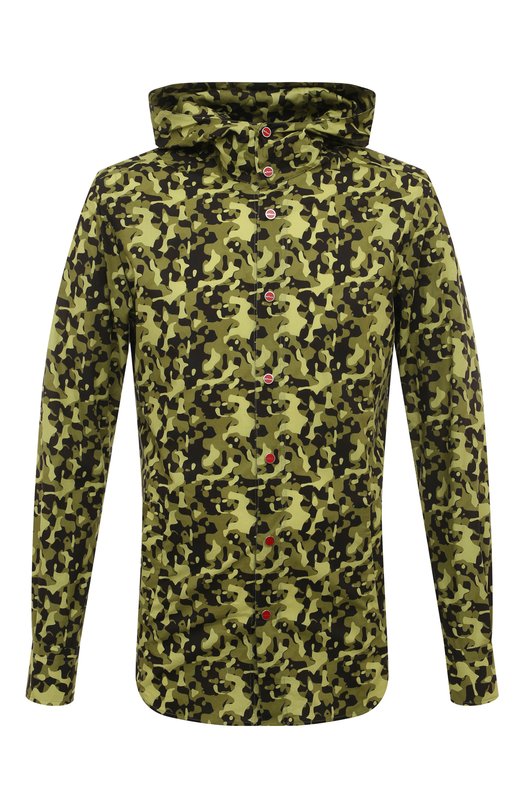 мужская рубашка kiton, зеленая