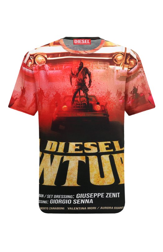 мужская футболка diesel, разноцветная