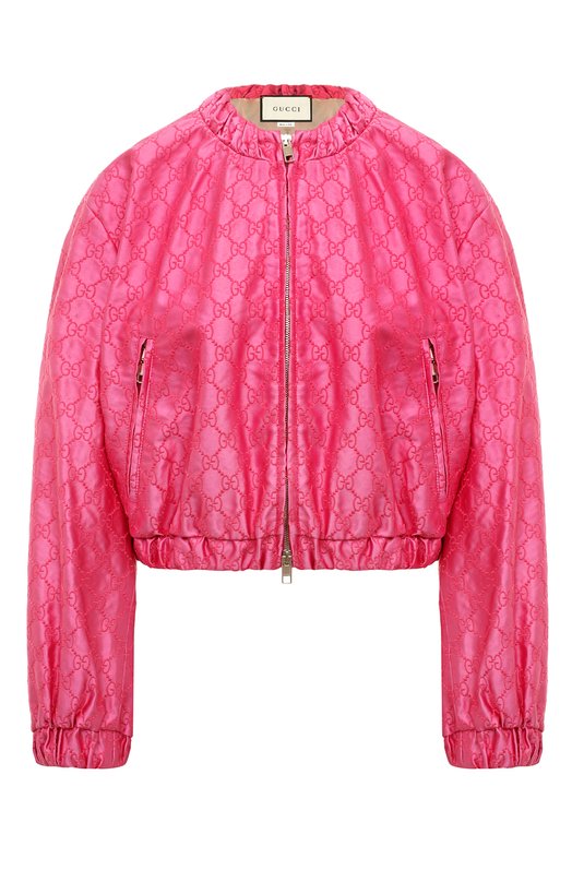 женская куртка бомбер gucci, розовая