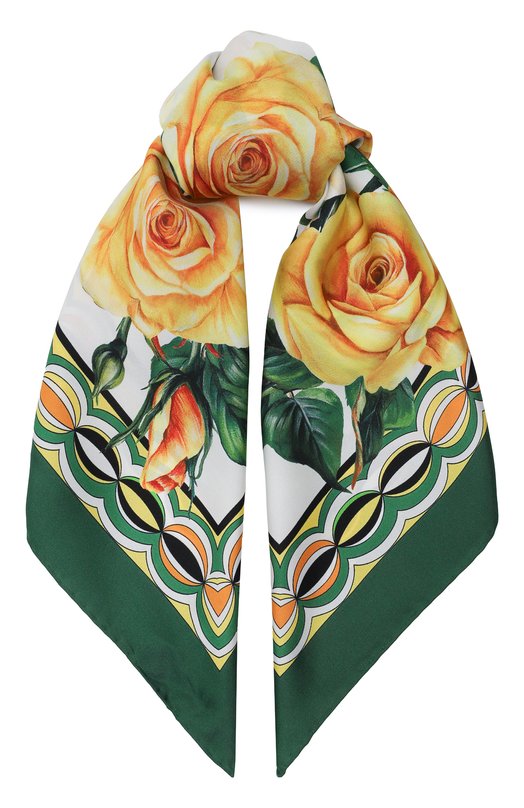 женский шелковые платок dolce & gabbana, разноцветный