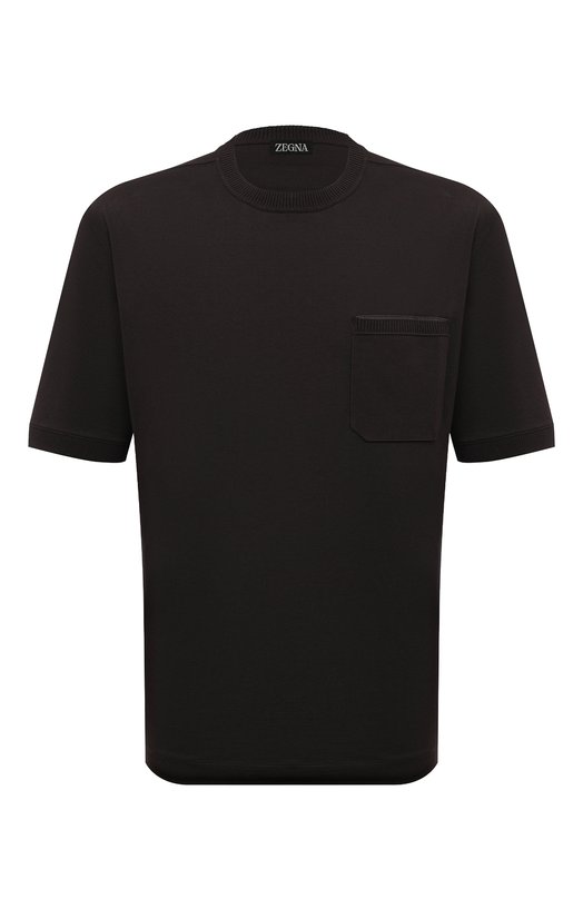 мужская футболка zegna, коричневая