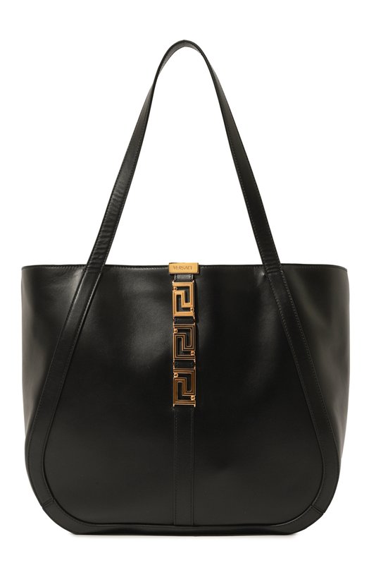 женская сумка-шоперы versace, черная