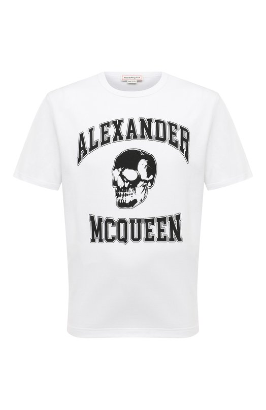 мужская футболка alexander mcqueen, белая
