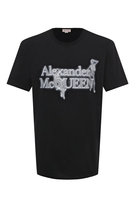 мужская футболка alexander mcqueen, черная