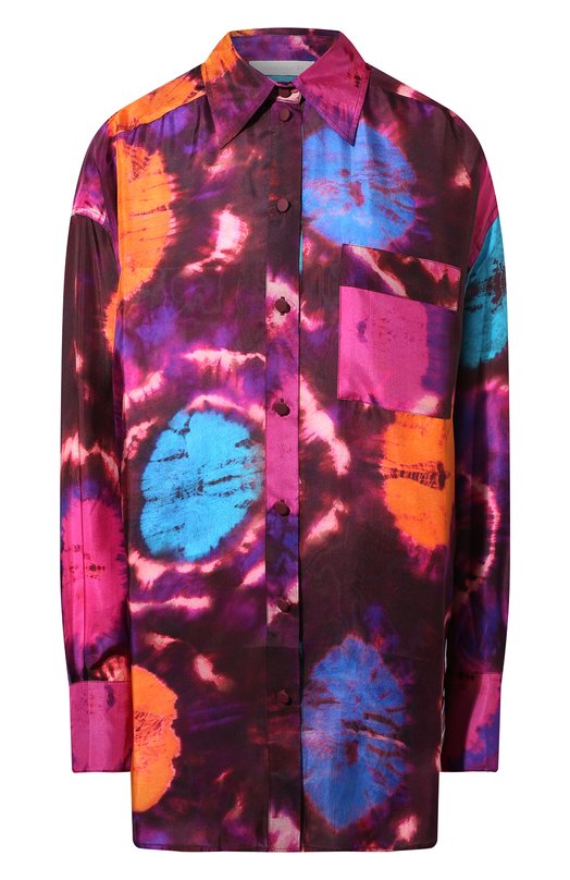 женская шелковые блузка zimmermann, разноцветная