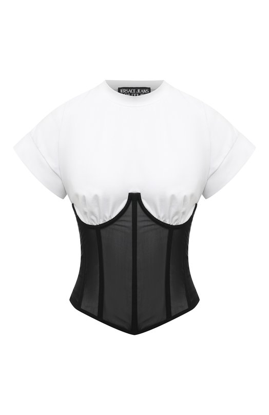 женская футболка versace, белая