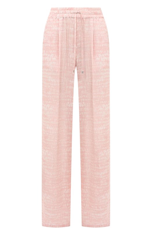 женские шелковые брюки kiton, розовые