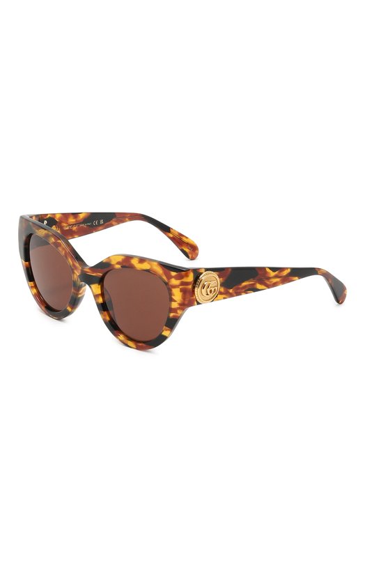 женские солнцезащитные очки gucci, коричневые
