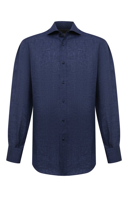 мужская рубашка brunello cucinelli, синяя