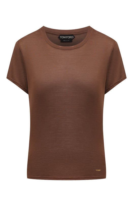 женская футболка tom ford, коричневая
