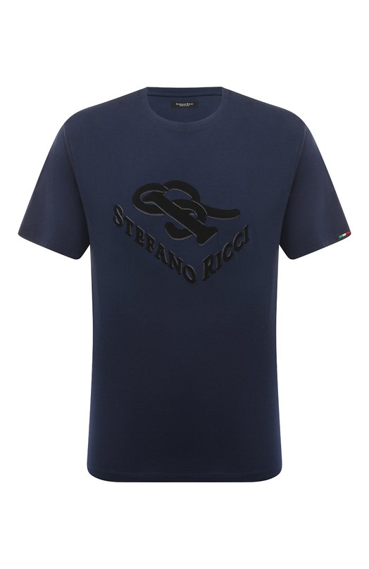 мужская футболка stefano ricci, синяя