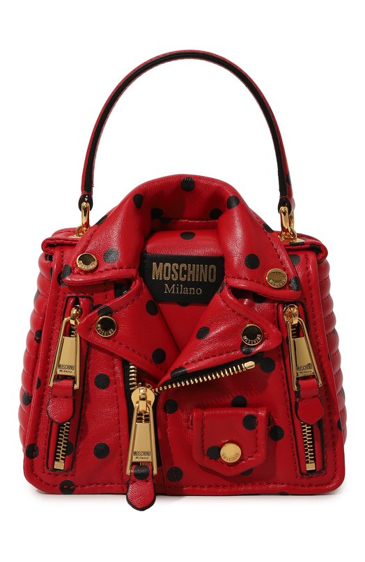 женская сумка moschino, красная