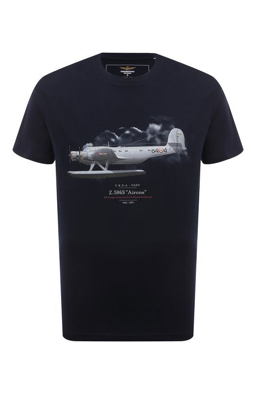 мужская футболка aeronautica militare, синяя