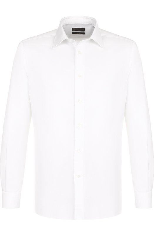 мужская рубашка с длинным рукавом corneliani, белая