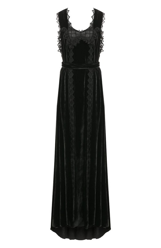 женское платье макси bottega veneta, черное