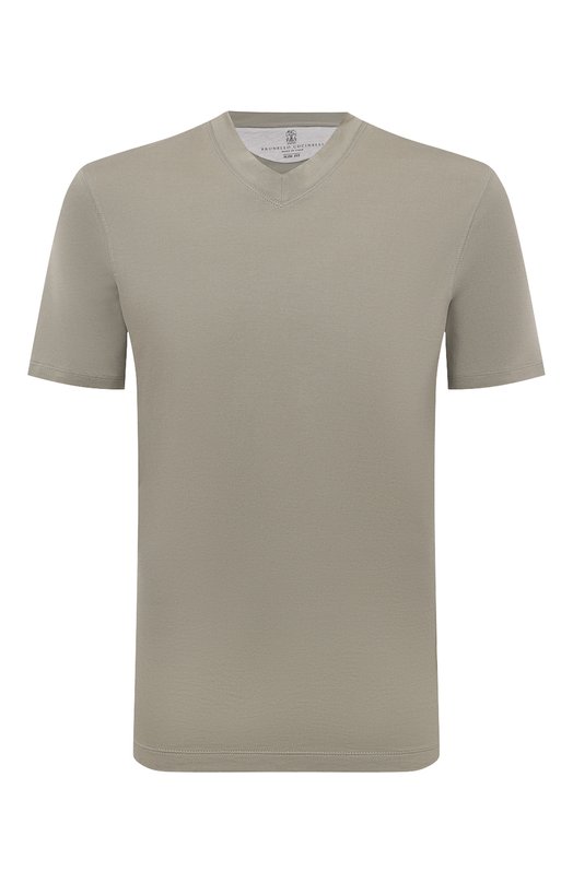 мужская футболка brunello cucinelli, белая