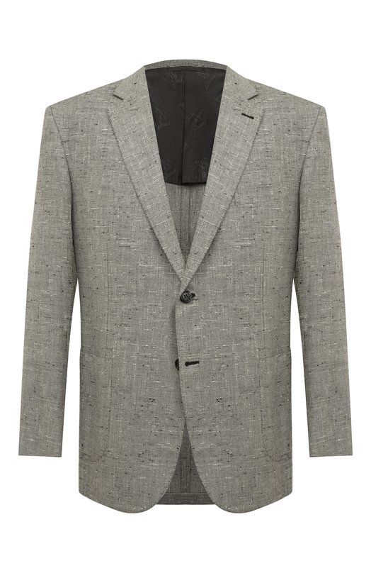 мужской шелковые пиджак brioni, серый