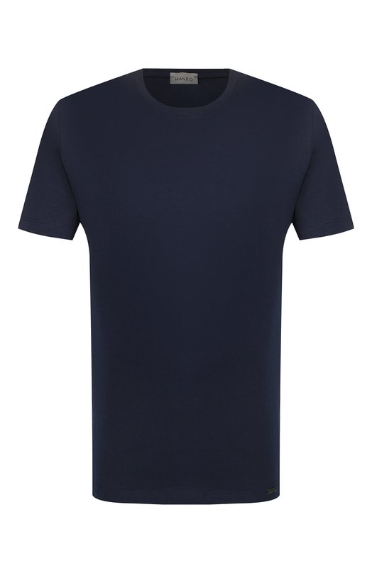 мужская футболка с круглым вырезом hanro, синяя