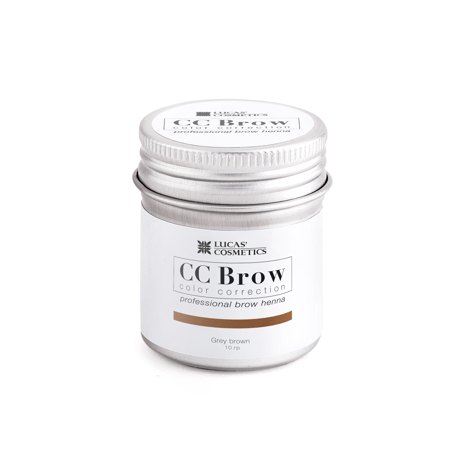 LUCAS’ COSMETICS Хна для бровей, серо-коричневый (в баночке) / CC Brow grey brown 10 г