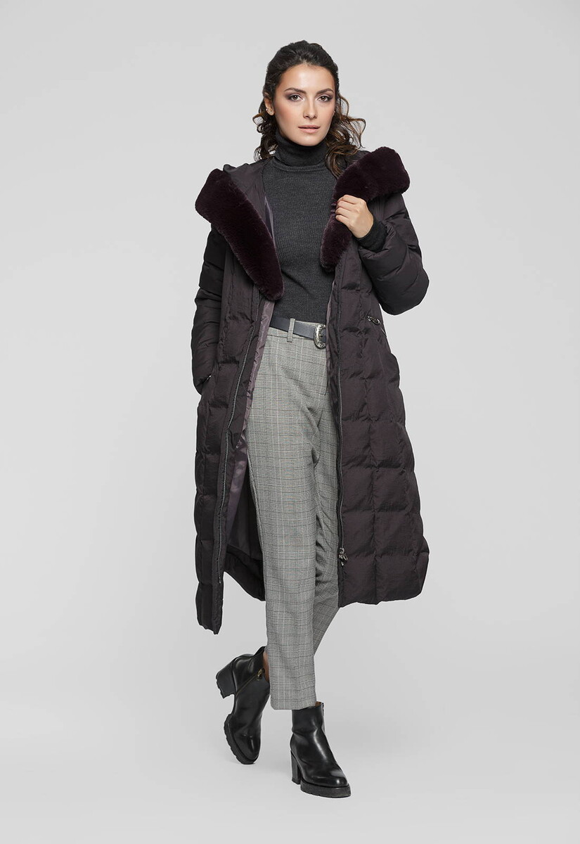 женское пальто с капюшоном dimma fashion studio