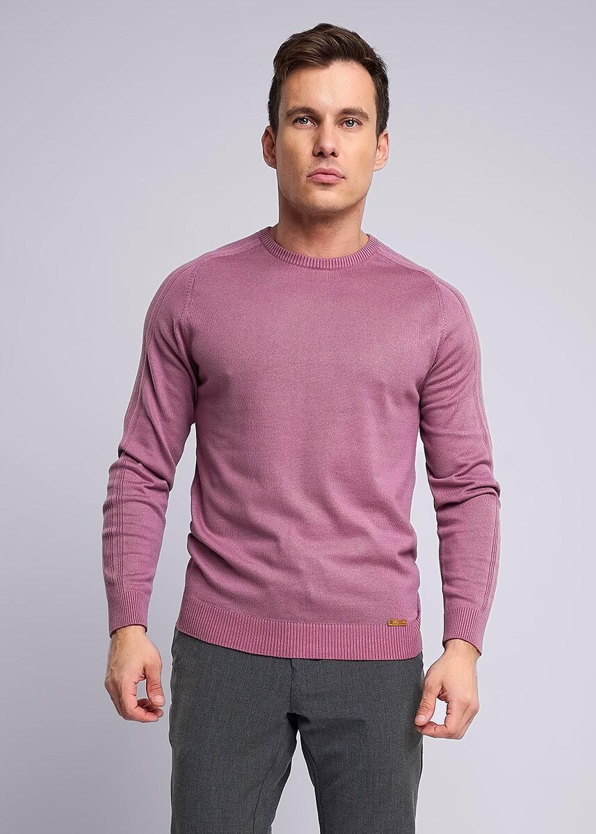мужской свитер с круглым вырезом clever