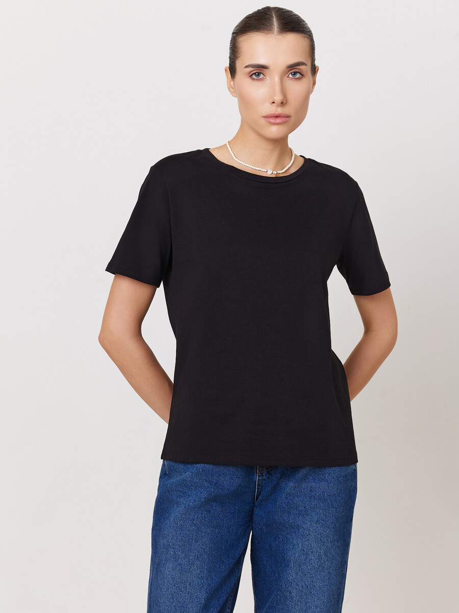 женская футболка с круглым вырезом mylike