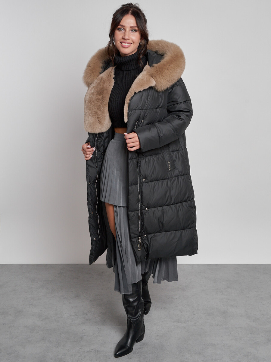 женское пальто с капюшоном visdeer